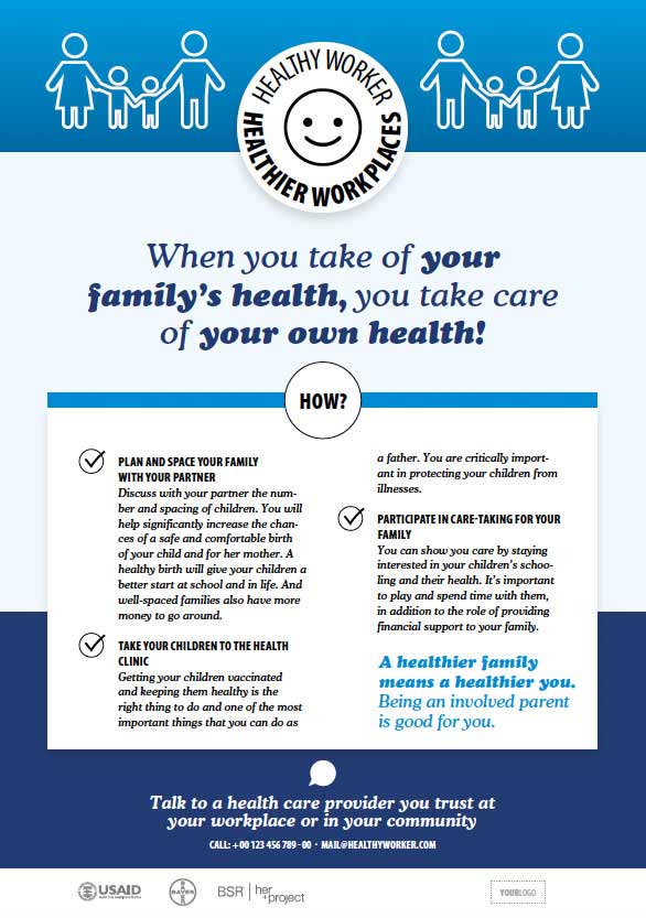 "WHEN YOU TAKE OF YOUR FAMILY'S HEALTH, YOU TAKE CARE OF YOUR OWN HEALTH!"