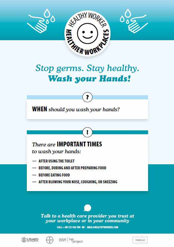 "STOP GERMS. STAY HEALTHY. WASH YOUR HANDS!"