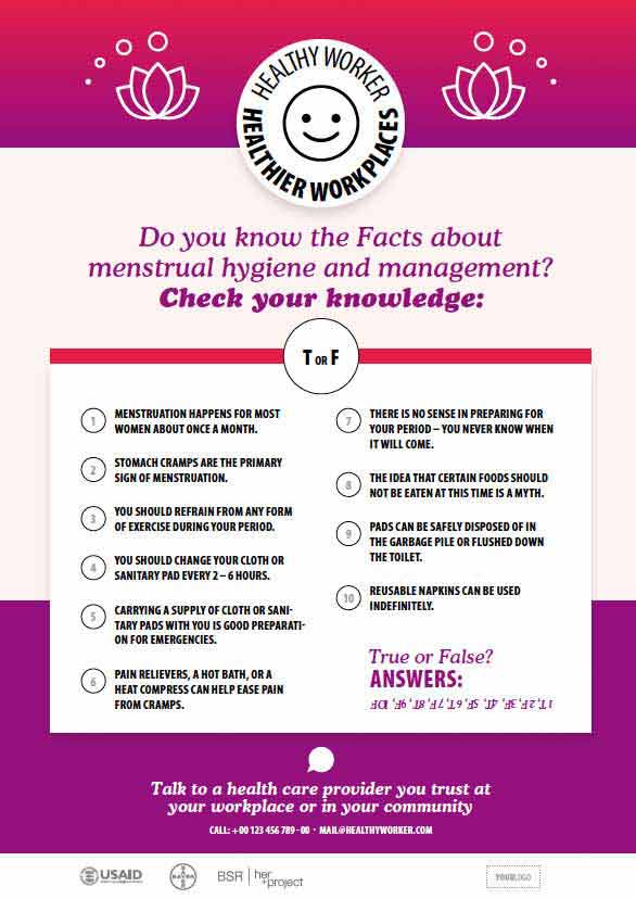 "DO YOU KNOW THE FACTS ABOUT MENSTRUAL HYGIENE AND MANAGEMENT?"