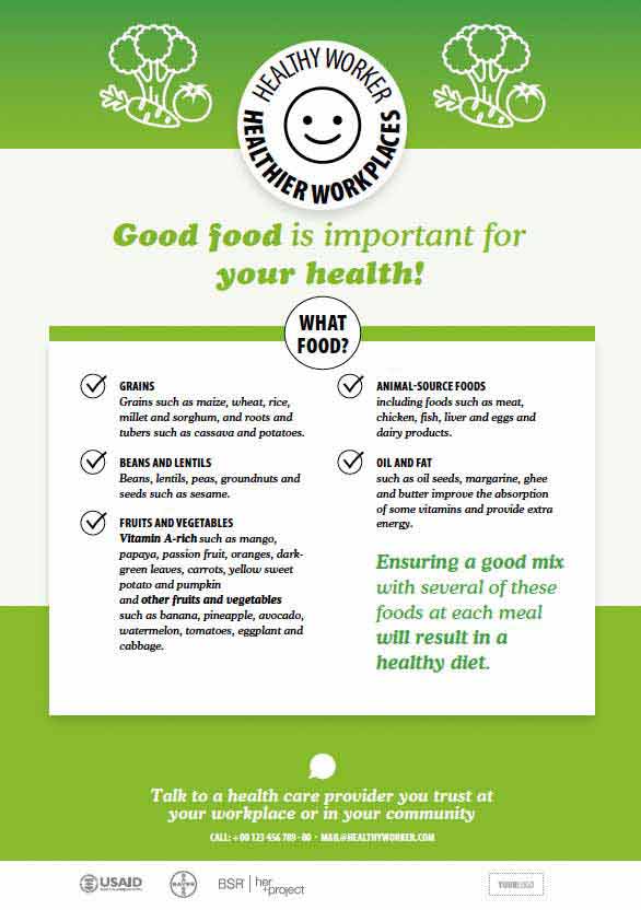 "GOOD FOOD IS IMPORTANT FOR YOUR HEALTH"